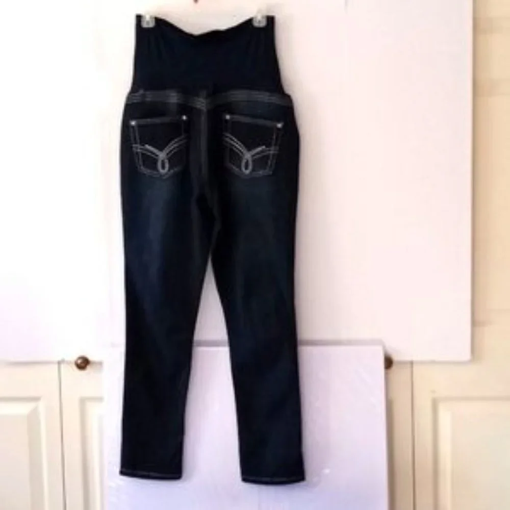 NWOT - Bella Vida Over Belly Maternity Straight Leg Jeans - Size (XL) - Blue - Picture 2 of 7